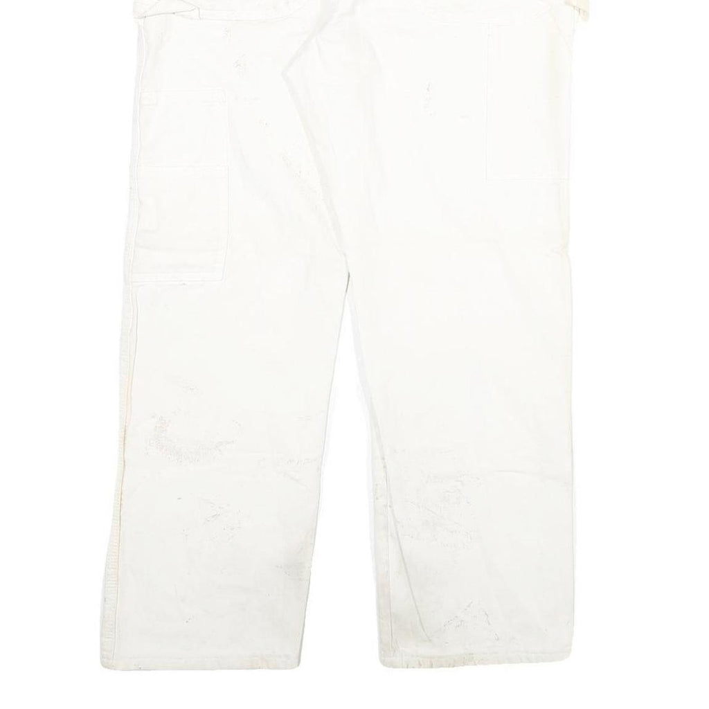 DICKIES Mens White Regular Fit Straight Denim Jeans W34 L30 Workwear Utility