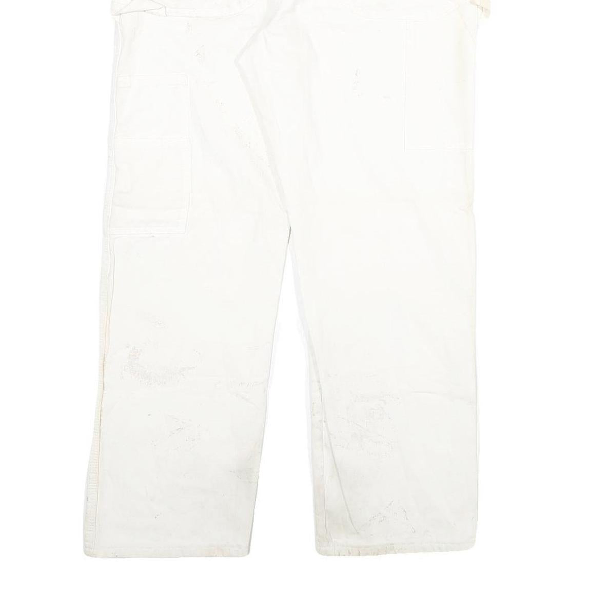 DICKIES Mens White Regular Fit Straight Denim Jeans W34 L30 Workwear Utility