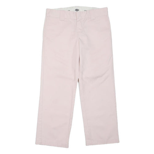 DICKIES Womens Cotton Blend Pink Slim Trousers W32 L27 Workwear Casual