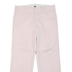 DICKIES Womens Cotton Blend Pink Slim Trousers W32 L27 Workwear Casual