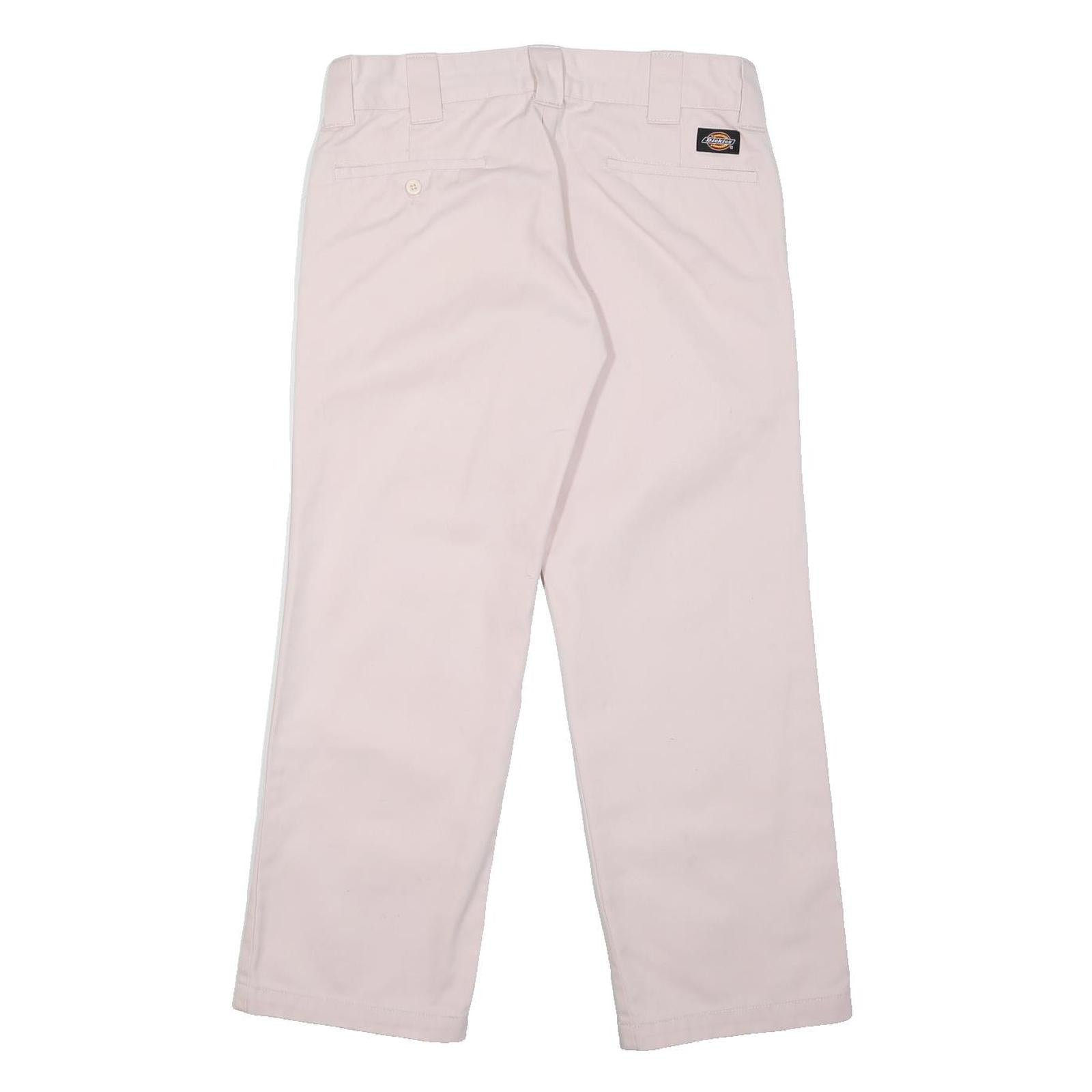 DICKIES Womens Cotton Blend Pink Slim Trousers W32 L27 Workwear Casual