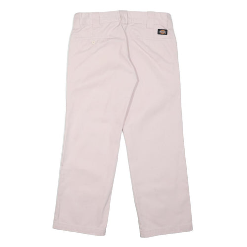 DICKIES Womens Cotton Blend Pink Slim Trousers W32 L27 Workwear Casual