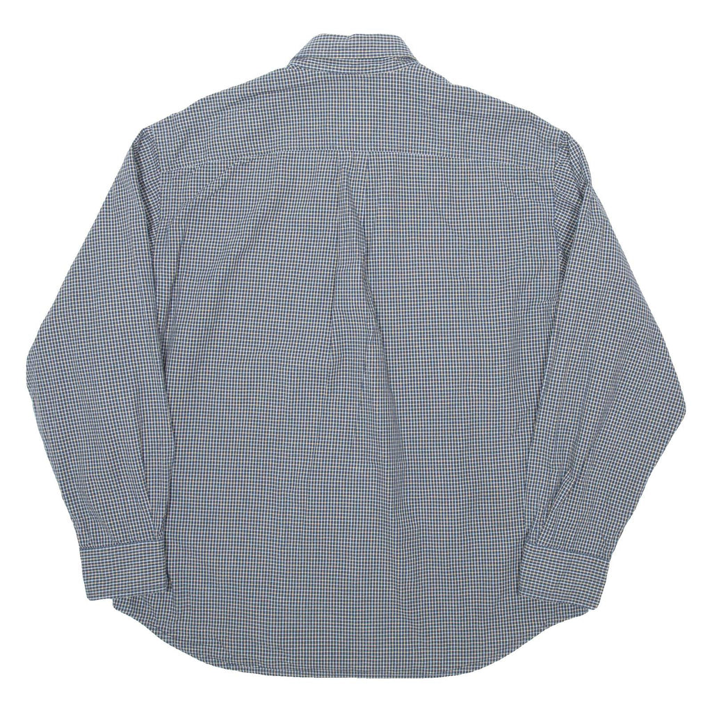 THINK PINK Mens Shirt Blue Check Long Sleeve M