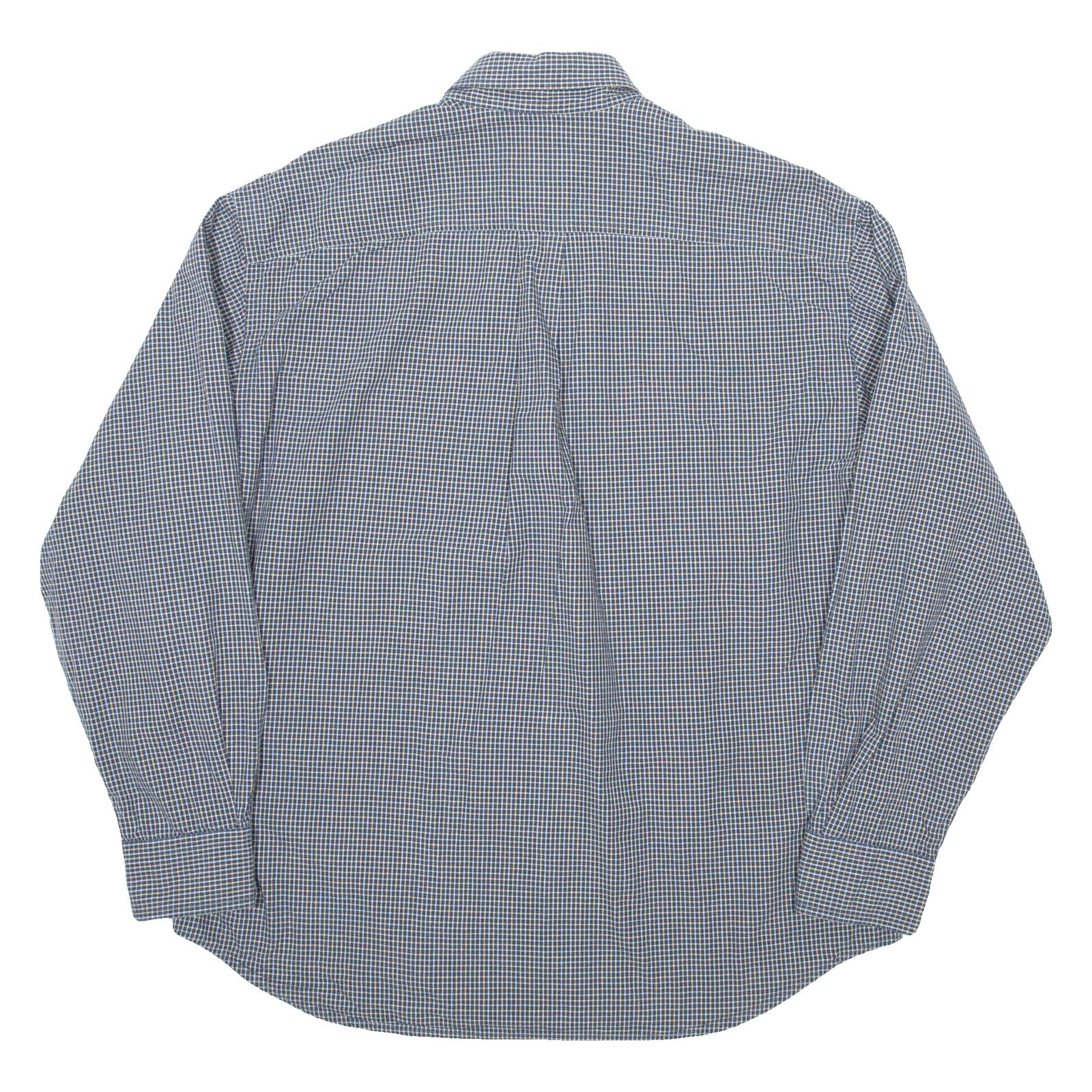 THINK PINK Mens Shirt Blue Check Long Sleeve M