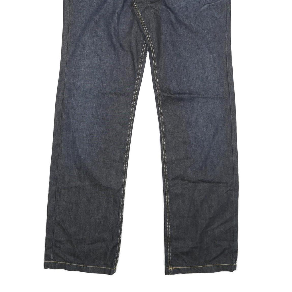 ICEMAN Womens Jeans Blue Regular Straight Denim W36 L34 Embroidered Back Pockets