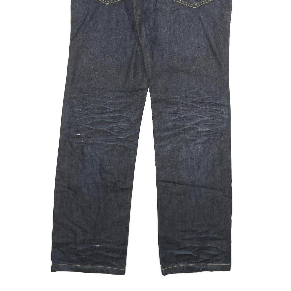 ICEMAN Womens Jeans Blue Regular Straight Denim W36 L34 Embroidered Back Pockets