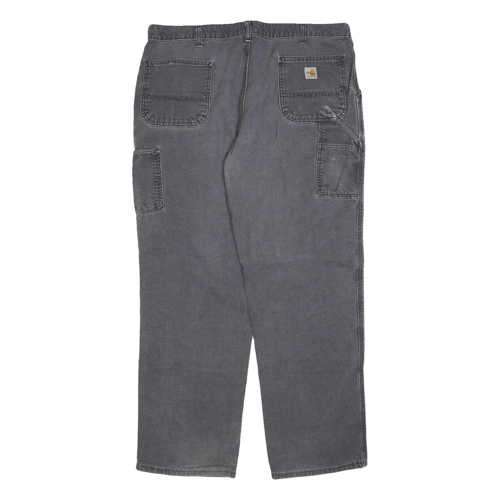CARHARTT Mens Regular Grey Denim Regular Fit W40 L34 Workwear Zip Closure