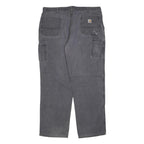 CARHARTT Mens Regular Grey Denim Regular Fit W40 L34 Workwear Zip Closure