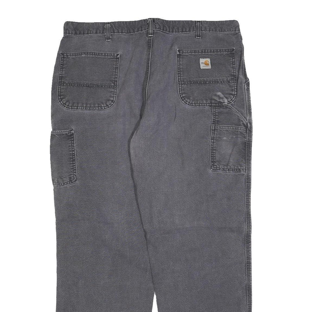 CARHARTT Mens Regular Grey Denim Regular Fit W40 L34 Workwear Zip Closure