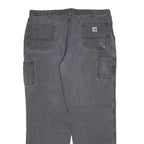 CARHARTT Mens Regular Grey Denim Regular Fit W40 L34 Workwear Zip Closure
