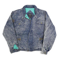 BOULEVARD Mens Blue Denim Cotton Zip Jacket M Vintage Retro Casual Outerwear
