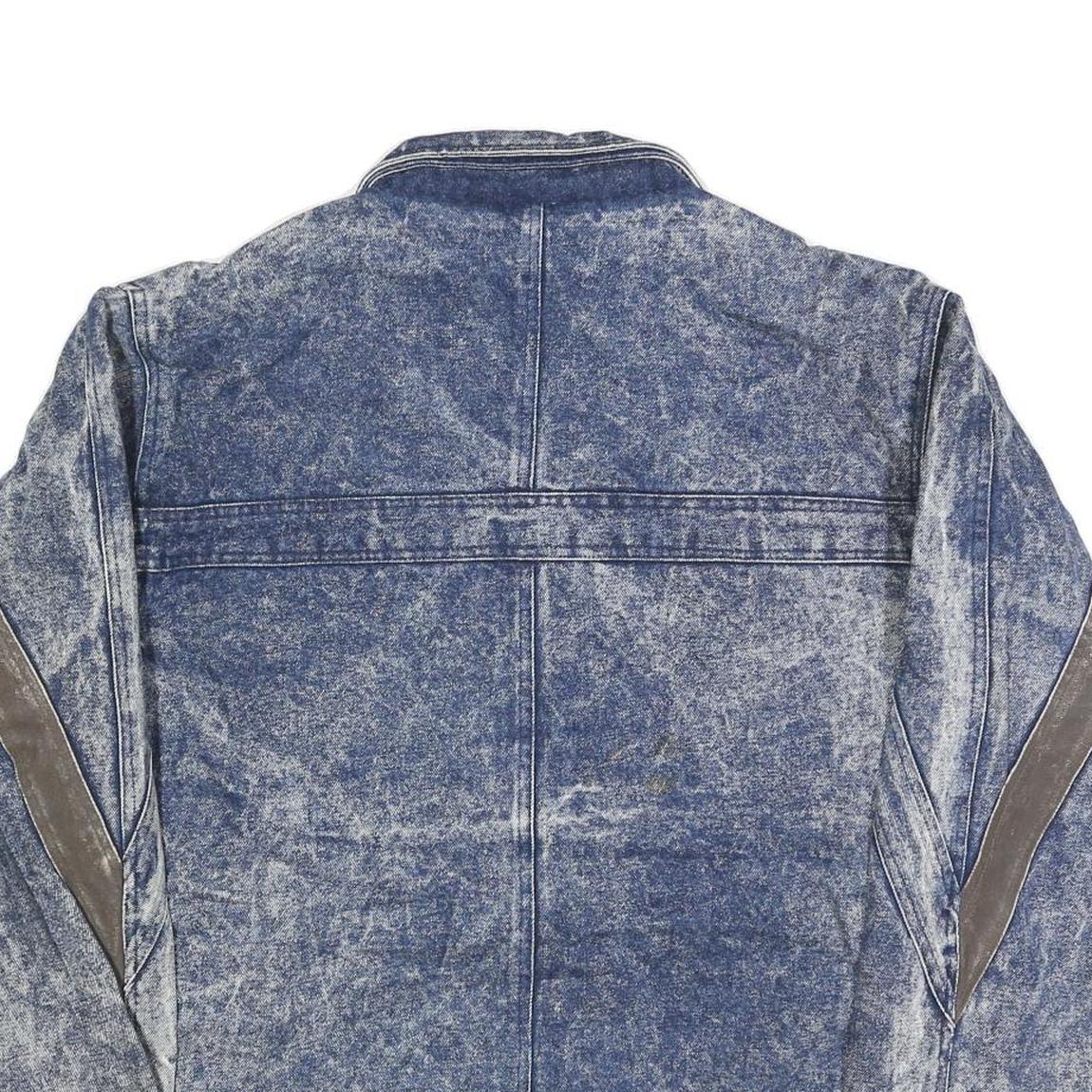 BOULEVARD Mens Blue Denim Cotton Zip Jacket M Vintage Retro Casual Outerwear