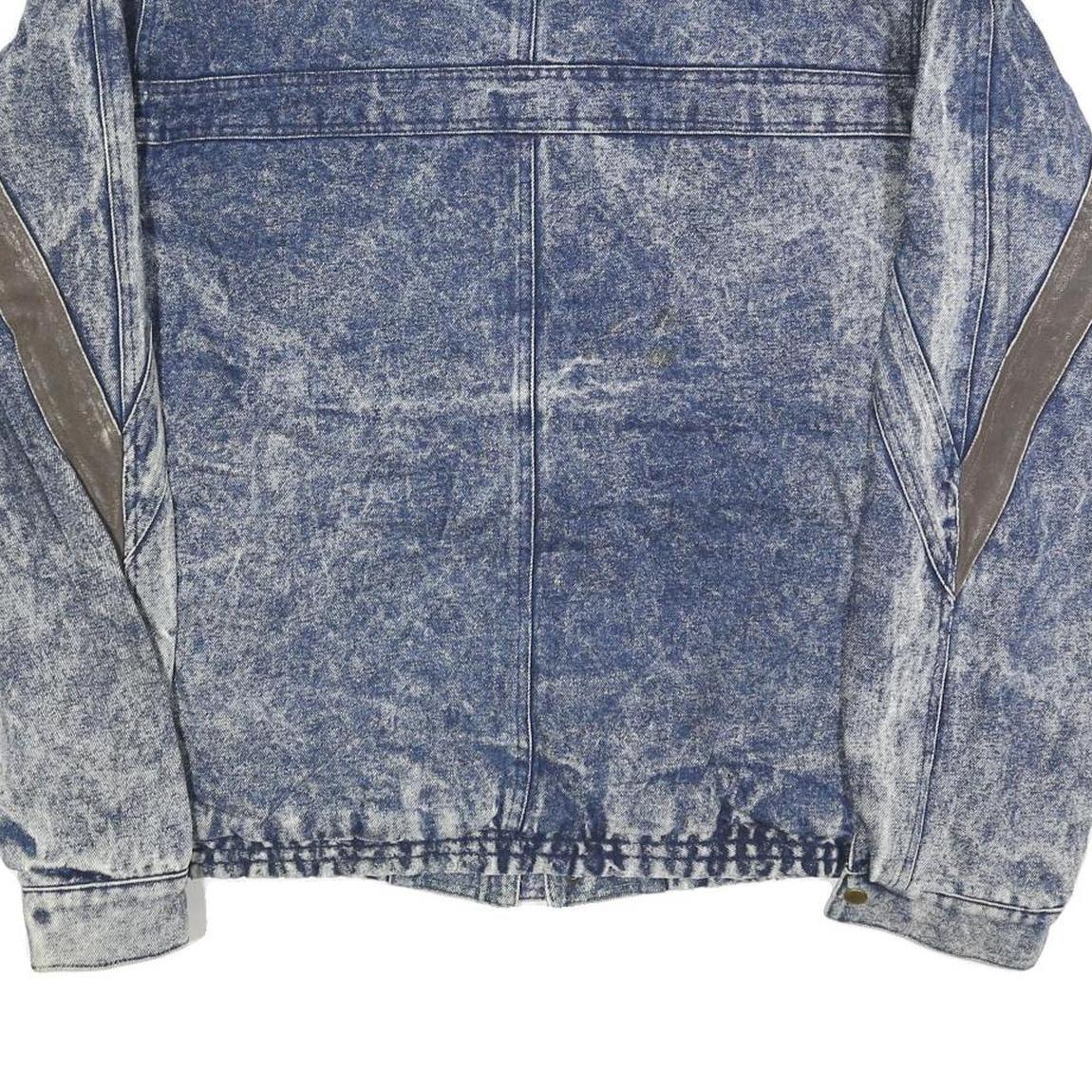 BOULEVARD Mens Blue Denim Cotton Zip Jacket M Vintage Retro Casual Outerwear