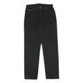 LEVI'S Womens Black Regular Straight Denim Raw W30 L30 Classic Zip Jeans