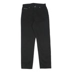 LEVI'S Womens Black Regular Straight Denim Raw W30 L30 Classic Zip Jeans