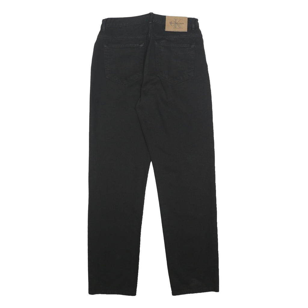 LEVI'S Womens Black Regular Straight Denim Raw W30 L30 Classic Zip Jeans