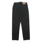 LEVI'S Womens Black Regular Straight Denim Raw W30 L30 Classic Zip Jeans