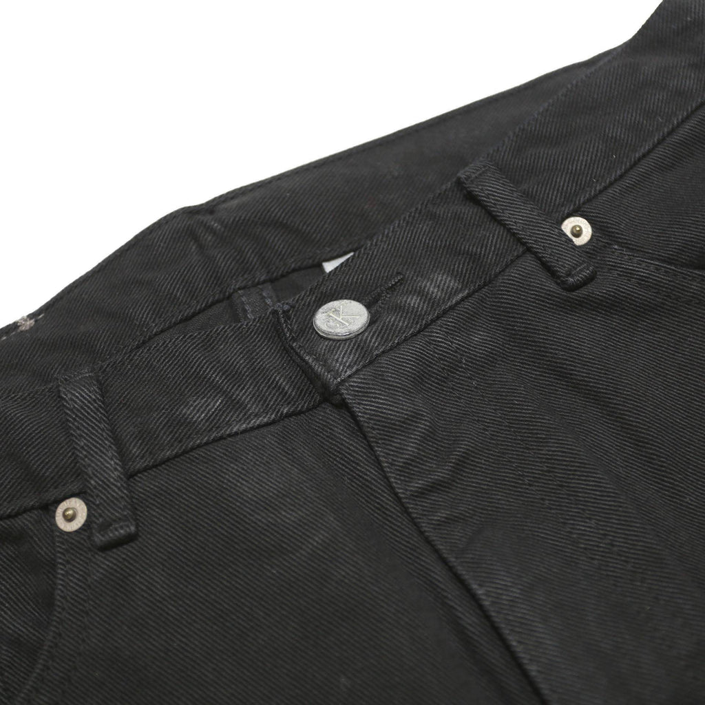 LEVI'S Womens Black Regular Straight Denim Raw W30 L30 Classic Zip Jeans