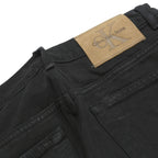 LEVI'S Womens Black Regular Straight Denim Raw W30 L30 Classic Zip Jeans