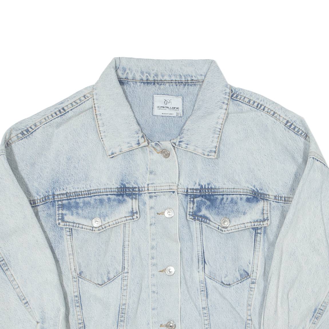 CAVALLONE Cropped Womens Denim Jacket Blue S