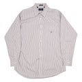 CHAPS Mens Shirt White Striped Long Sleeve XL