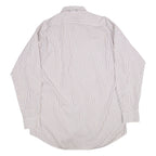 CHAPS Mens Shirt White Striped Long Sleeve XL