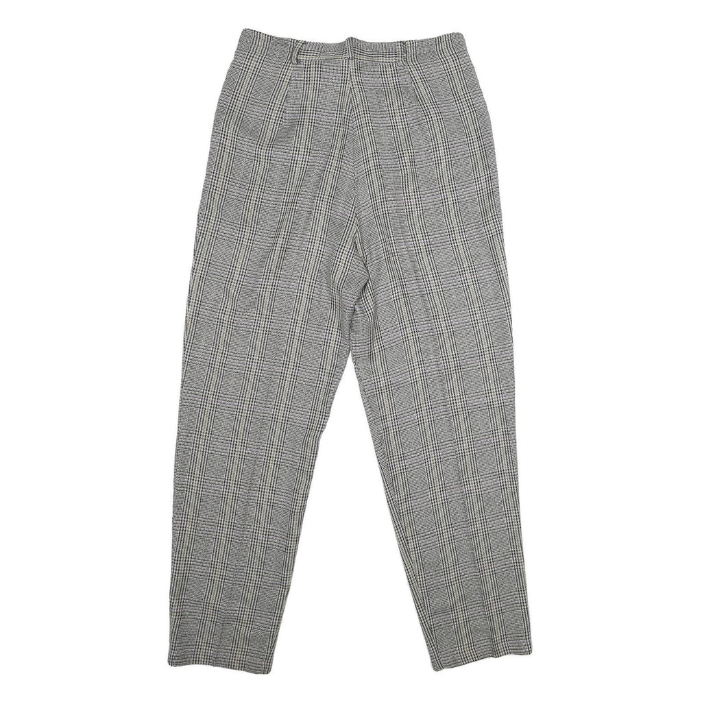 CASABLANCA Womens Polyester Blend Grey Regular Straight Trousers W30 L30 Checked