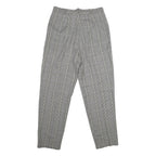 CASABLANCA Womens Polyester Blend Grey Regular Straight Trousers W30 L30 Checked