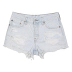 LEVI'S Womens Shorts Blue Denim Cut-Off Distressed S W30 Casual Summer