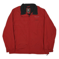 TIMBERLAND Mens Red Black Zip Jacket 2XL Polyester Blend Outdoor Casual