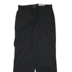 DICKIES Mens Black Cotton Blend Regular Straight Trousers W30 L30 Workwear Zip