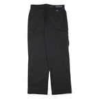 DICKIES Mens Black Cotton Blend Regular Straight Trousers W30 L30 Workwear Zip