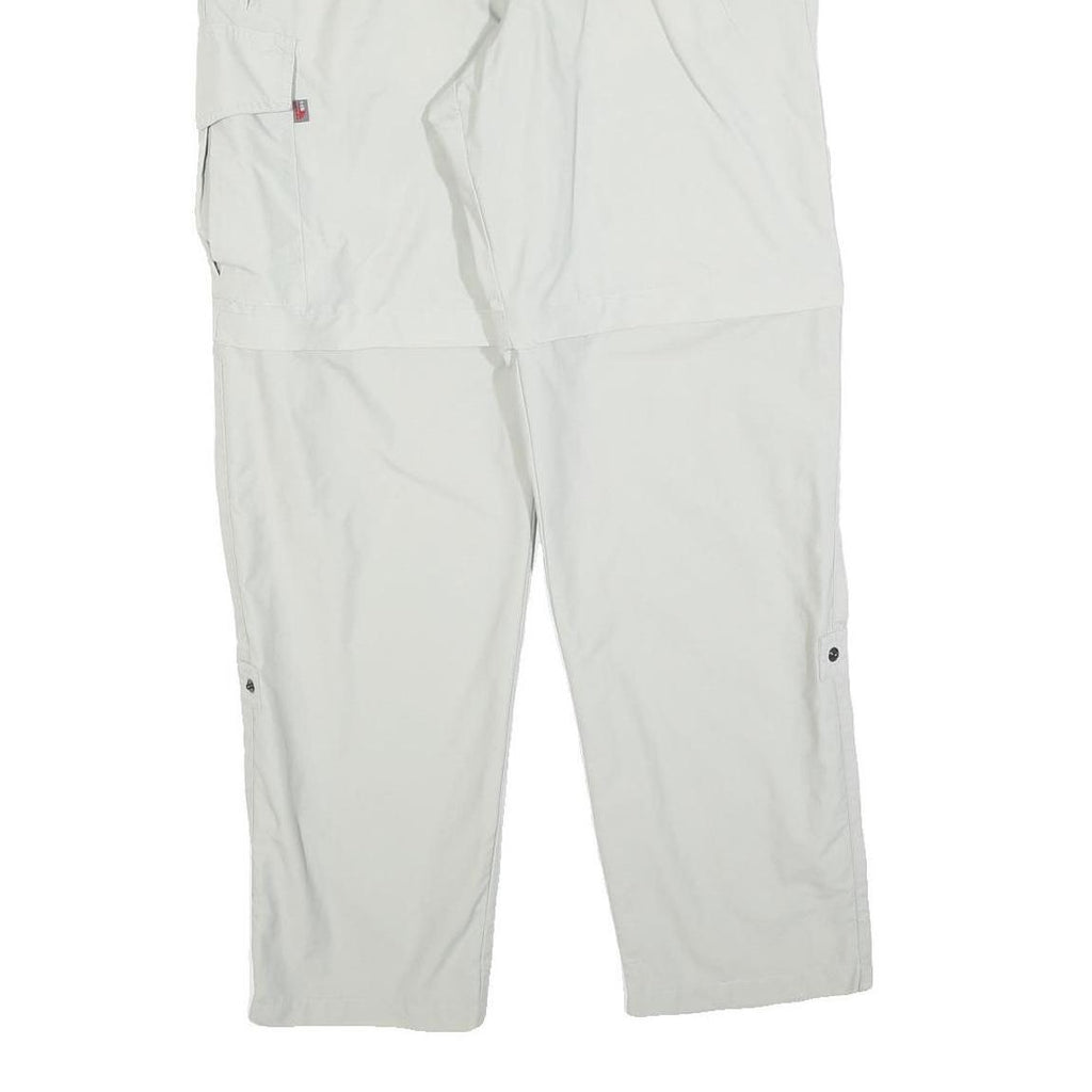 HS Womens Polyester Blend White Regular Fit Straight Leg Trousers W30 L30 Zip