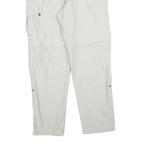 HS Womens Polyester Blend White Regular Fit Straight Leg Trousers W30 L30 Zip