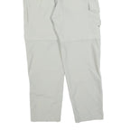 HS Womens Polyester Blend White Regular Fit Straight Leg Trousers W30 L30 Zip