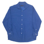 TOMMY HILFIGER Mens Shirt Blue Spotted Long Sleeve L