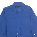 TOMMY HILFIGER Mens Shirt Blue Spotted Long Sleeve L