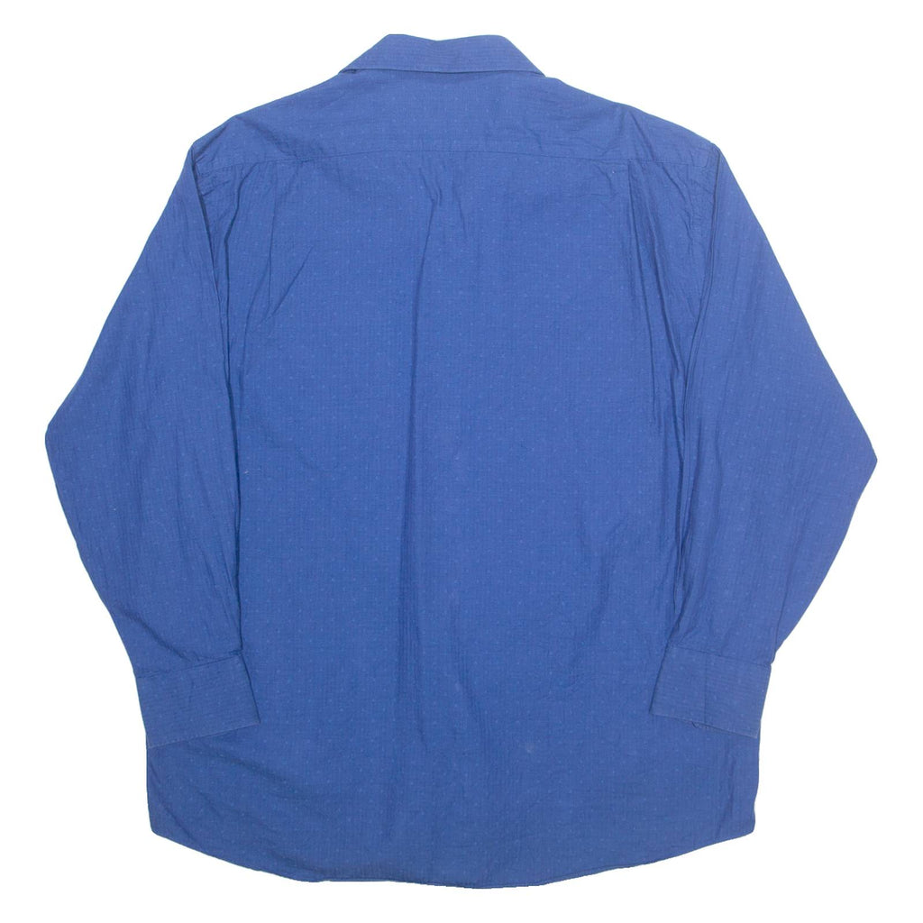 TOMMY HILFIGER Mens Shirt Blue Spotted Long Sleeve L