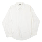 TIP TOP Mens White Shirt L Cotton Blend Button Collar Classic Style