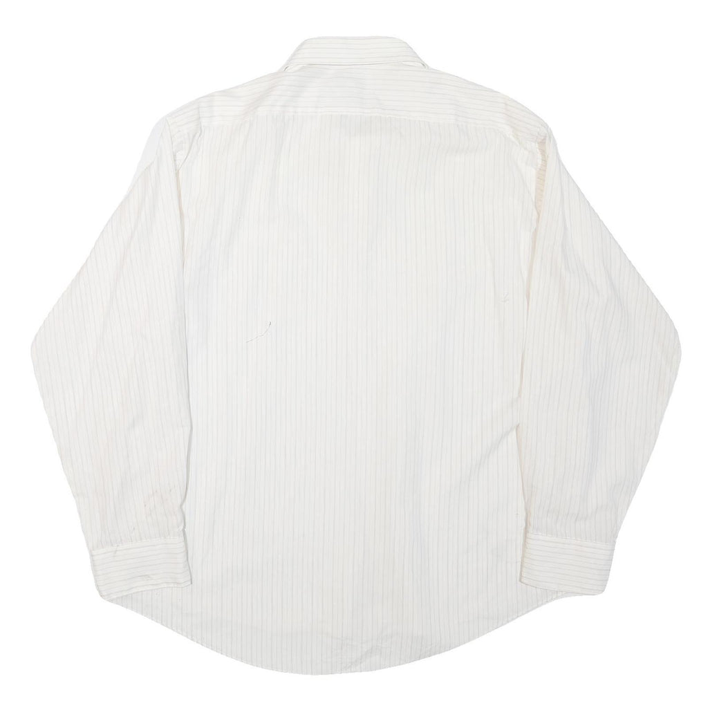 TIP TOP Mens White Shirt L Cotton Blend Button Collar Classic Style
