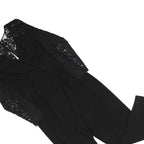 MONSOON Womens Black Lace Sleeve Playsuit UK 18 Polyester Blend Stylish