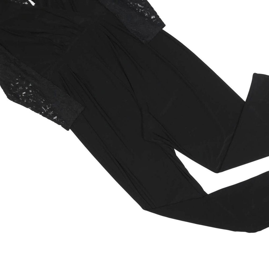 MONSOON Womens Black Lace Sleeve Playsuit UK 18 Polyester Blend Stylish