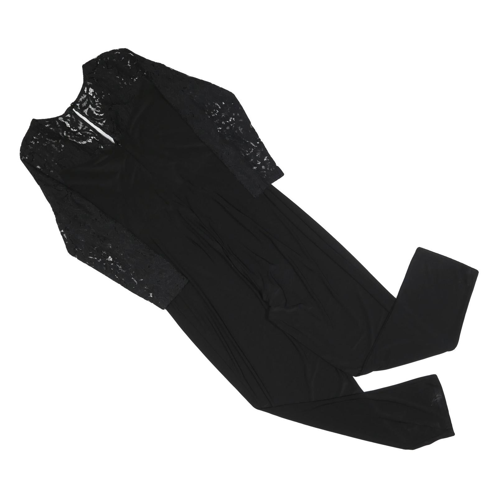 MONSOON Womens Black Lace Sleeve Playsuit UK 18 Polyester Blend Stylish