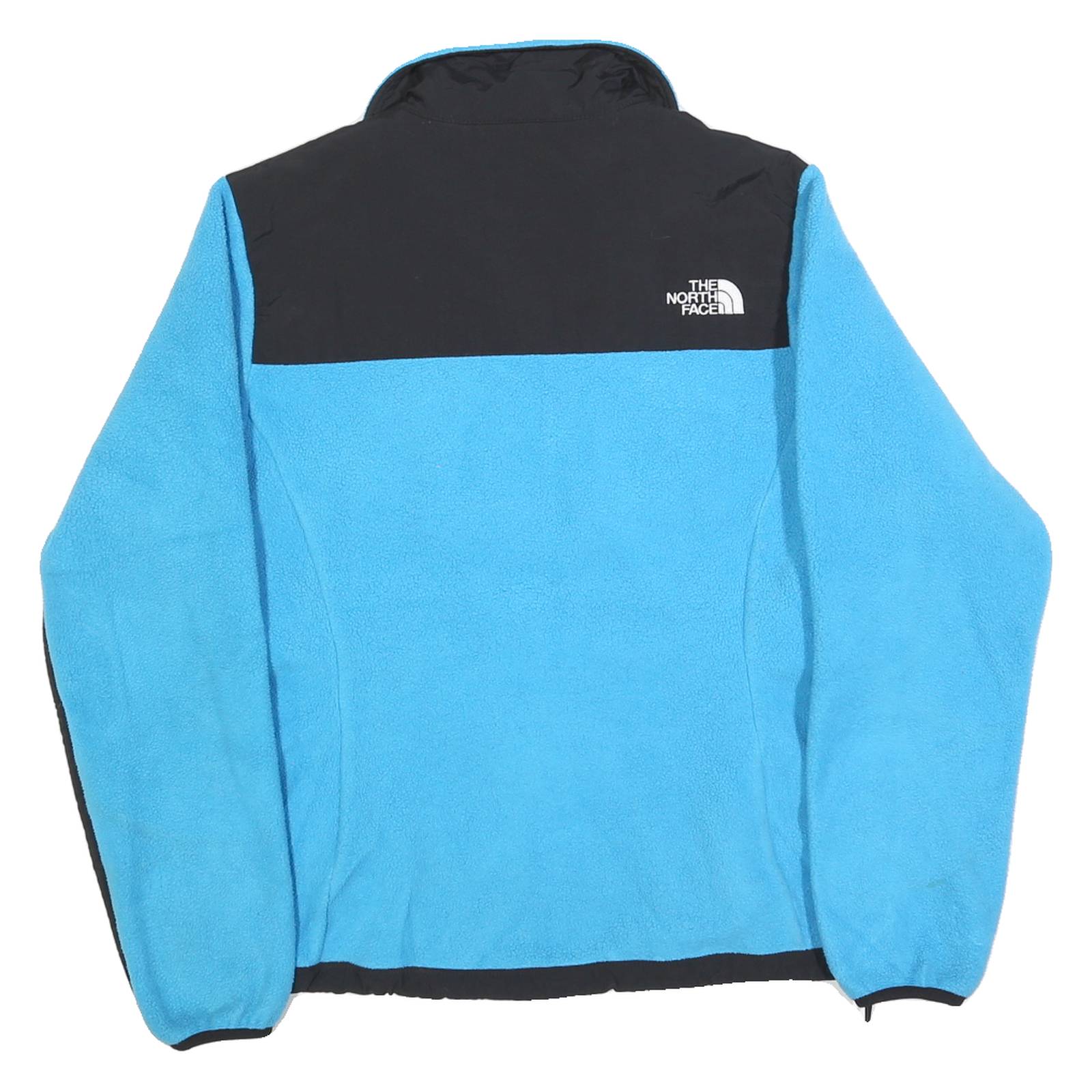 THE NORTH FACE Womens Blue & Black Zip Jacket S Polyester Fleece Outdoor Warm