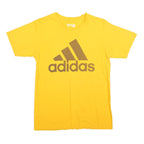ADIDAS Mens Yellow Cotton Blend Graphic T-Shirt M Short Sleeve Crew Neck Casual