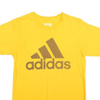 ADIDAS Mens Yellow Cotton Blend Graphic T-Shirt M Short Sleeve Crew Neck Casual