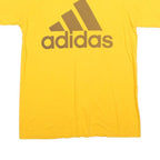 ADIDAS Mens Yellow Cotton Blend Graphic T-Shirt M Short Sleeve Crew Neck Casual