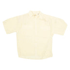 LIZ CLAIBORNE Womens Printed Blouse Yellow Collared M