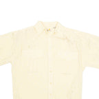 LIZ CLAIBORNE Womens Printed Blouse Yellow Collared M
