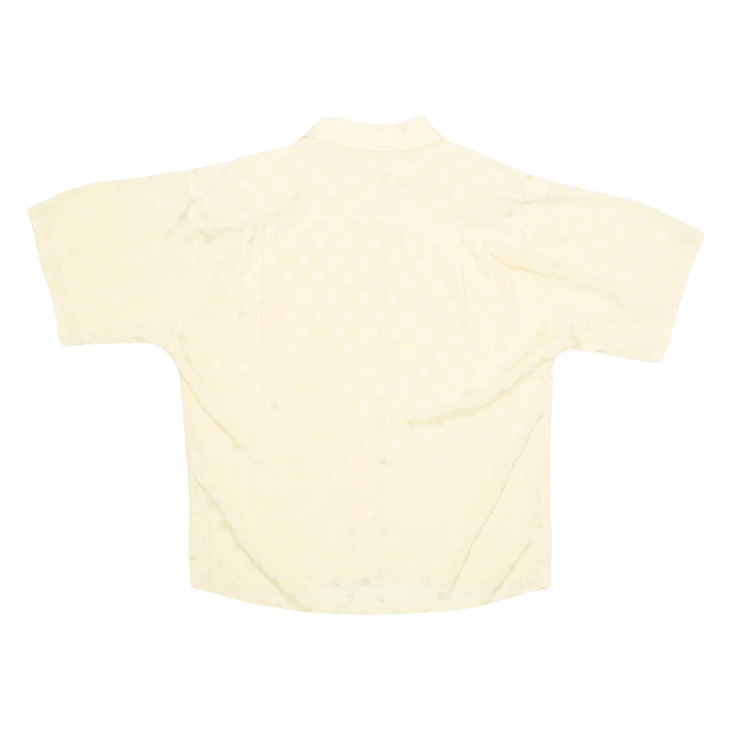 LIZ CLAIBORNE Womens Printed Blouse Yellow Collared M